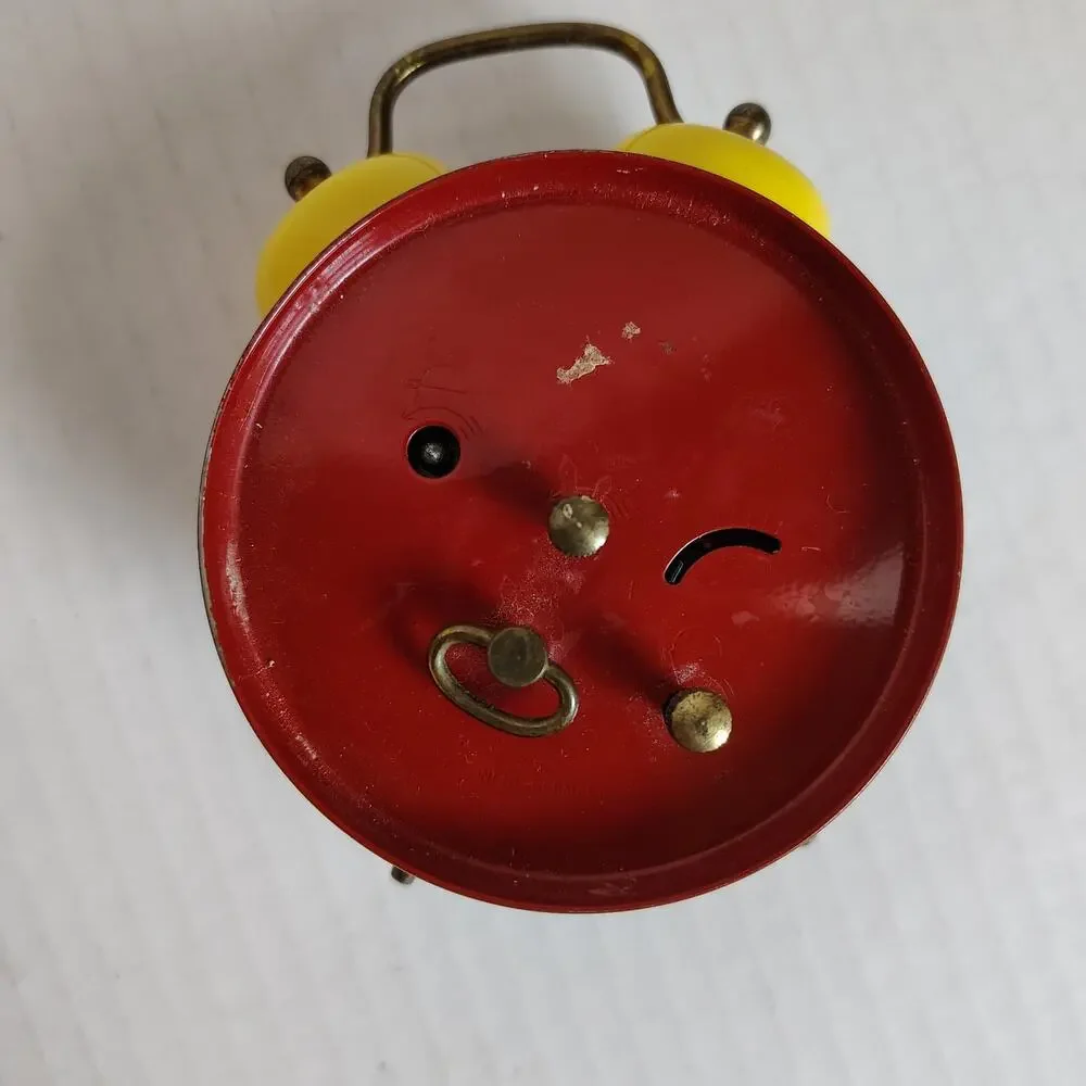 Vintage Bradley Mickey Mouse Wind Up Twin Bell Alarm Clock West Germany Untested